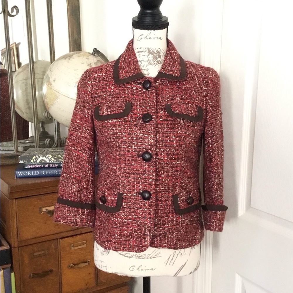 Talbots tweed blazer